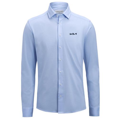 Pik&eacute;stickad Skjorta IB 135 Slim Herr