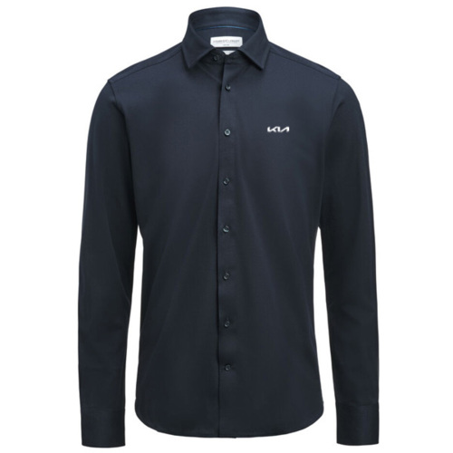 Pik&eacute;stickad Skjorta IB 135 Slim Herr