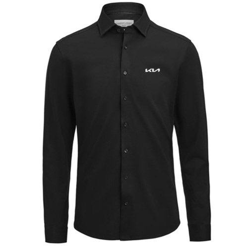 Pik&eacute;stickad Skjorta IB 135 Slim Herr